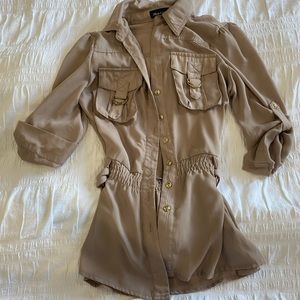 Beige cardigan cover.